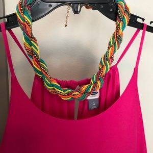 Multi colored beaded necklace
